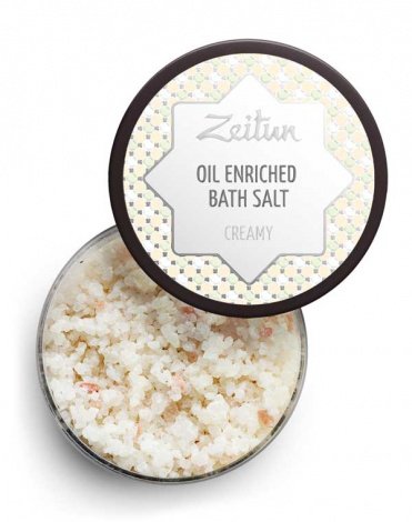 Соль для ванн "Сливочная" ароматизированная с маслом миндаля и козьим молоком Zeitun 1