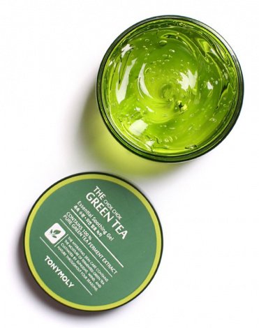 Увлажняющий гель с экстрактoм зелёного чая The Chok Chok Green Tea Essential Soothing Gel, Tony Moly 2
