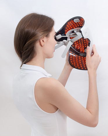 Светодиодная беспроводная LED маска для омоложения кожи лица и шеи m 1040 Gezatone 15