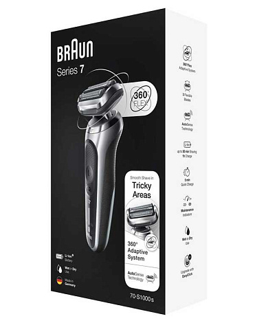 Электрическая бритва 70-S1000s Black/Silver (3/435) Braun 4