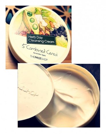 Очищающий крем Herb Day Cleansing Cream Five Grain, The Face Shop, 150 мл 5