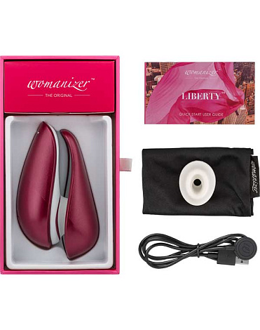 Стимулятор с уникальной технологией Pleasure Air Liberty, красный, Womanizer 5