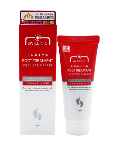  Крем для ног лечебный Enrich Foot Treatment, 3W Clinic, 100 мл 2