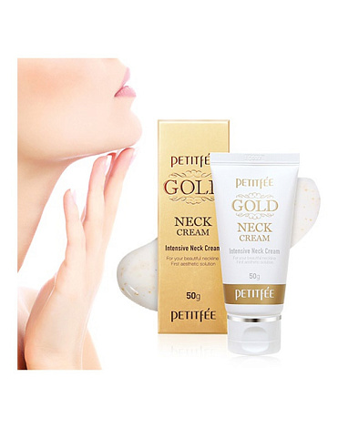 Антивозрастной крем для шеи Gold intensive neck cream, Petitfee, 50 гр 2