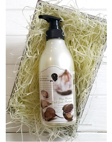 Черный чеснок Шампунь для волос More Moisture Black Garlic Shampoo, 3W Clinic 4