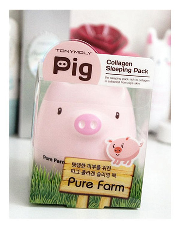 Ночная маска для лица Pure Farm Pig Collagen Sleeping Pack, Tony Moly 4