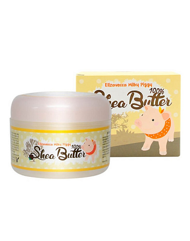Питательный крем-бальзам для лица с маслом ши Milky Piggy Shea Butter 100% Elizavecca, 88 мл 1