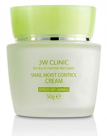 Улиточный Муцин Крем для лица увлажняющий Snail Moist Control Cream, 3W Clinic, 50 г 1