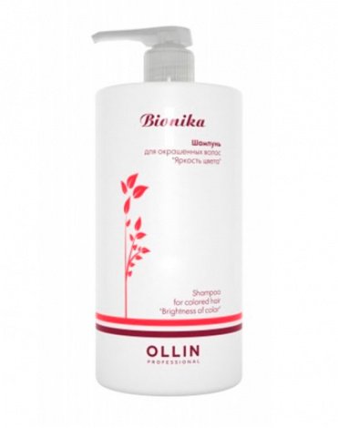 Шампунь для окрашенных волос Яркость цвета Shampoo Reconstructor, Ollin 2