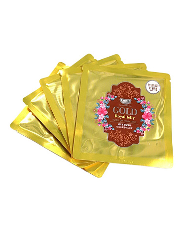 Набор гидрогелевых масок для лица с золотом и маточным молочком Gold & Royal jelly mask, Koelf, 5 шт 2