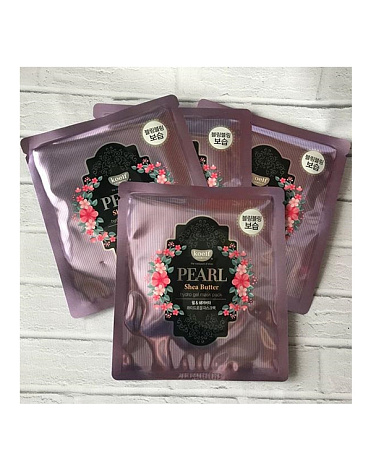 Набор гидрогелевых масок для лица с маслом ши и жемчужной пудрой Pearl & Sea butter mask, Koelf, 5 шт 5