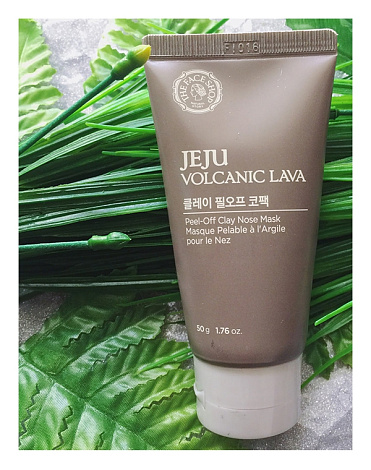 Глиняная маска от черных точек для носа Jeju Volcanic Lava Peel Off Clay Nose, The Face Shop, 50 мл 3