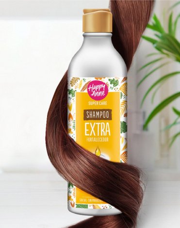 Шампунь с растительным кератином для поврежденных волос "Экстра укрепление" 340мл Happy Anne 4