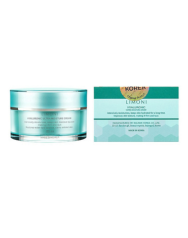 Ультраувлажняющий крем для лица с гиалуроновой кислотой Hyaluronic Ultra Moisture Cream Limoni, 50 мл 5