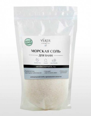 Морская соль пакет зип-лок 800 гр Verde 1