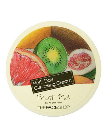 Очищающий крем с экстрактом фруктового микса Herb Day Cleansing Cream, The Face Shop, 150 мл 2