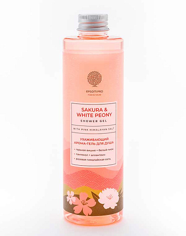 Ухаживающий гель для душа Sakura & White Peony shower gel 250мл Epsom.pro 1
