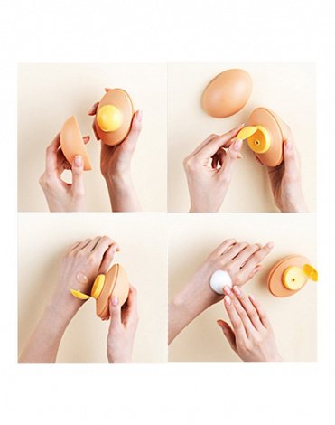 Очищающая пенка для лица "Smooth Egg Skin" (бежевый), Holika Holika 2