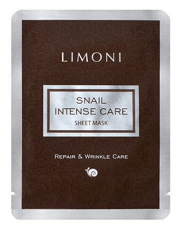 Набор масок для лица с экстрактом секреции улитки Snail Intense Care Sheet Mask Limoni, 6 шт 3