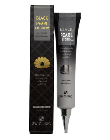 Крем для глаз с экстрактом Черного жемчуга Black pearl Eye Cream Whitening, 3W Clinic, 40 мл 2