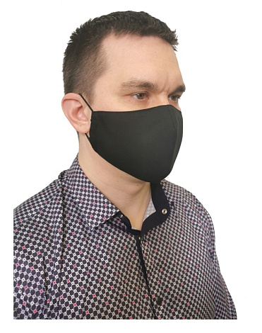 Маска многоразовая защитная (цвет черный), 1 шт 1