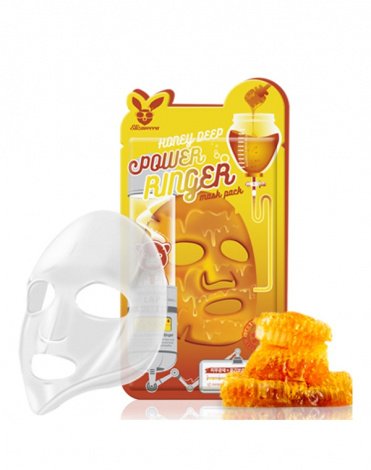 Питательная маска для лица на основе мёда Honey Deep Power Ringer Mask Pack Elizavecca, 23 мл х 10 шт 2