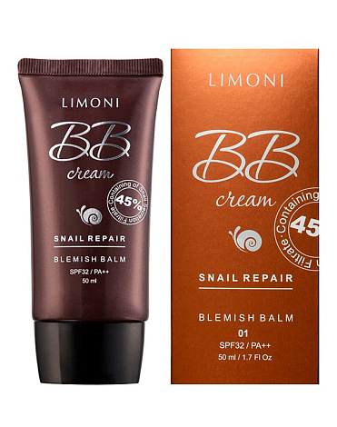 Крем для лица BB с экстрактом секреции улитки Snail Repair Blemish Balm Limoni, 50 мл 2