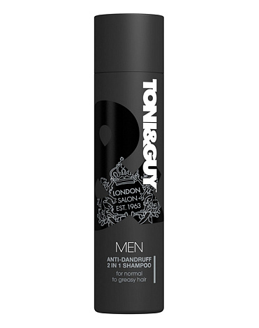 Шампунь кондиционер против перхоти для мужчин Men Anti-Dandruff 2 in 1 Shampoo, Toni&Guy, 250 мл 1