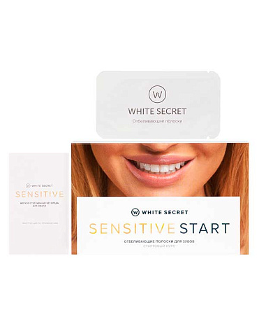 Отбеливающие полоски Sensitive Start 7 саше White Secret 2