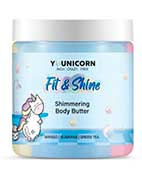 Моделирующий крем-баттер для тела FIT & SHINE с шиммером, Гуараной и Зеленым чаем, 250 мл Younicorn Моделирующий крем-баттер для тела FIT & SHINE с шиммером, Гуараной и Зеленым чаем, 250 мл Younicorn