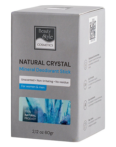 Дезодорант кристалл натуральный без запаха для женщин и мужчин, Beauty Style, 60 г 4