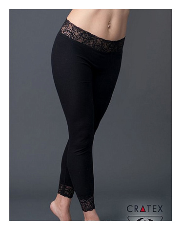 Женское термобелье, брюки Люкс (цвет черный) "Шерсть+Шелк", Cratex 2