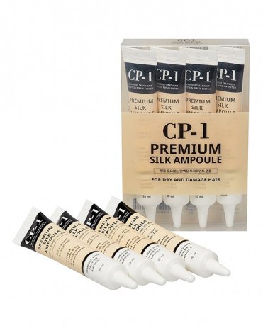 Несмываемая сыворотка для волос с протеинами шелка CP - 1 Premium Silk Ampoule, Esthetic house, 4 тубы 1