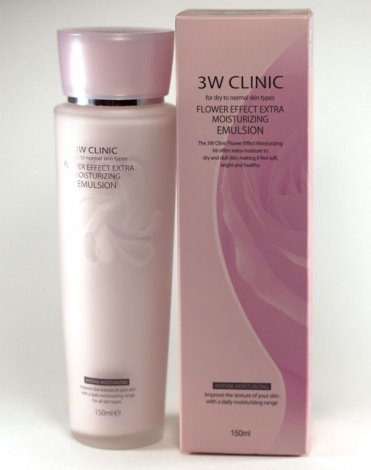 Увлажнение Эмульсия для лица Flower Effect Extra Moisture Emulsion, 3W Clinic, 150 мл 3