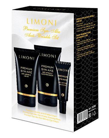 Набор для лица Premium Syn-Ake Anti-Wrinkle Care Set (Cream 50ml+ Eye Cream+ Sleeping Mask 50ml), Limoni 1