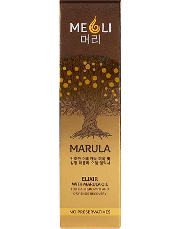 Сыворотка с маслом Марулы для роста волос и восстановления сухих кончиков, MEOLI, 60 мл 2