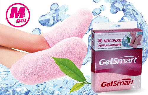 Носочки увлажняющие с экстрактом зеленого чая GelSmart, Beauty Style 1