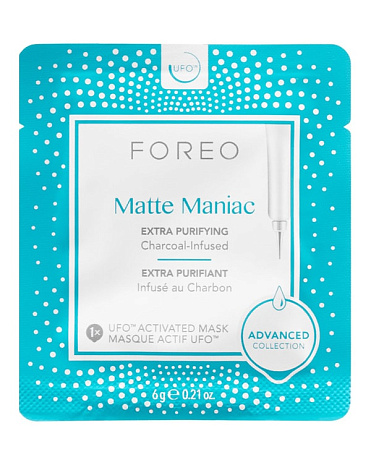 Маска для лица для жирной кожи Matte Maniac Mask, Foreo, 6 шт х 6 г 2