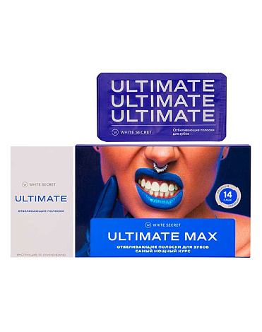 Отбеливающие полоски для зубов Ultimate MAX (14 саше), White Secret 2