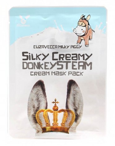 Маска для лица на основе ослиного молока Silky Creamy Donkey Steam Cream Mask Pack Elizavecca, 25 мл 1