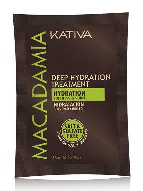 Интенсивно увлажняющая маска для волос Macadamia, Kativa, саше 35г 1