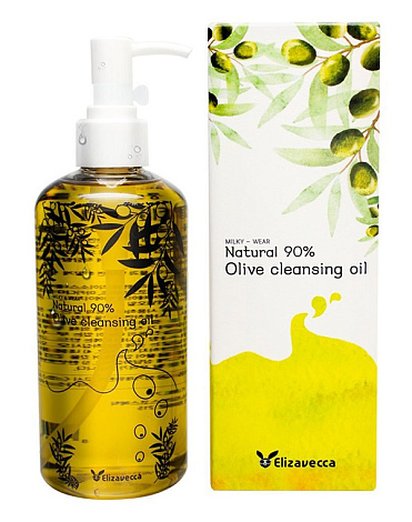 Гидрофильное масло с натуральным маслом оливы Natural 90% Olive Cleansing Oil Elizavecca, 300 мл 1