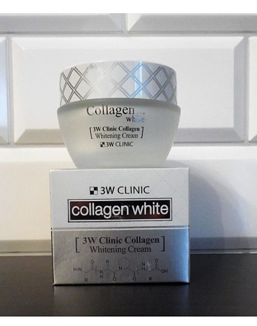 Осветляющий Крем для лица с Коллагеном Collagen Whitening Cream, 3W Clinic, 60 мл 3