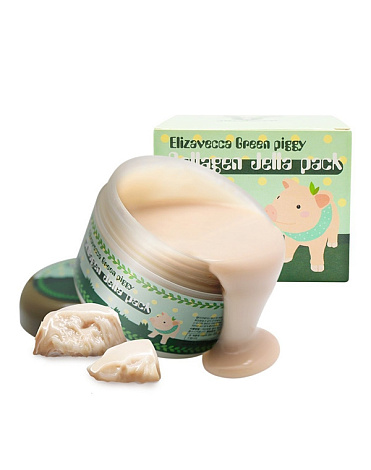 Высококонцентрированная коллагеновая маска Green Piggy Collagen Jella Pack Elizavecca, 100 мл 2