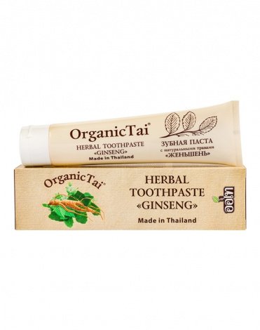 Зубная паста с натуральными травами «Женьшень» Organic Tai, 100 г 1