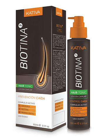Тоник против выпадения волос с биотином Biotina, Kativa, 100 мл 1