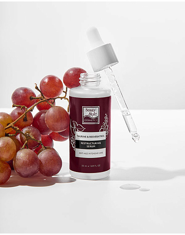 Реструктурирующая уплотняющая сыворотка "Taurine & Resveratrol" 50 мл Beauty Style 7