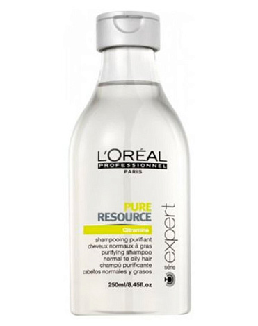 Очищающий шампунь для жирных волос Expert Pure Resource Shampoo, Loreal 1