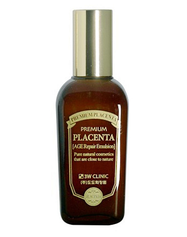 Плацента Эмульсия для лица антивозрастная Premium Placenta Age Repair Emulsion, 3W Clinic, 145 мл  1