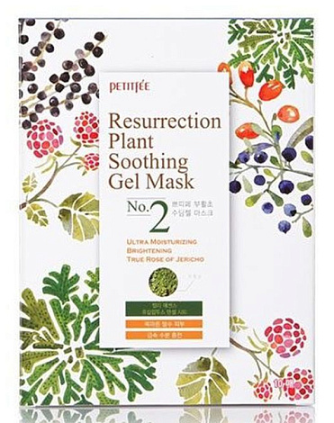 Набор тканевые маски для лица Иерихонская Роза Resurrection Plant Soothing Gel mask, Petitfee, 10 шт 1